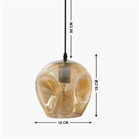 Buy HOMESAKE Contemporary Decor Yellow Glass Pendant Light from ...