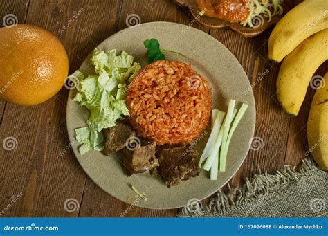 Ghanaian Jollof Rice stock photo. Image of region, jollof - 167026088