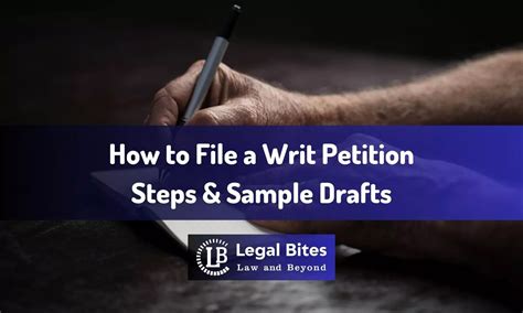 How to File a Writ Petition: Steps & Sample Drafts