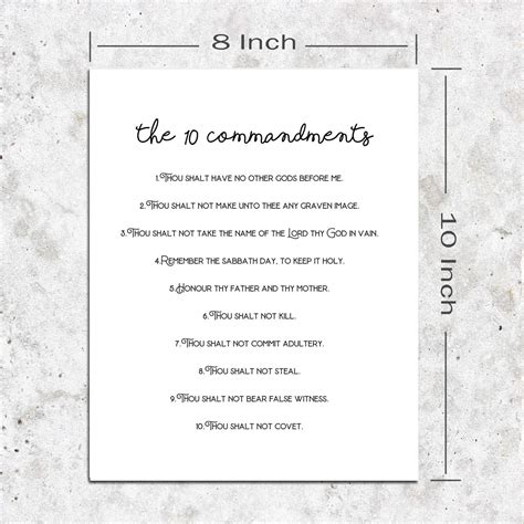 TSDTUO The 10 Commandments, Christian Home Decor Print Ten India | Ubuy
