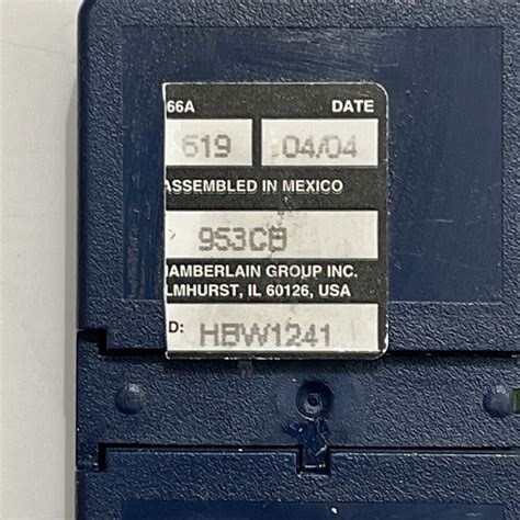 Chamberlain Remote 953Estd Programming 的图像结果