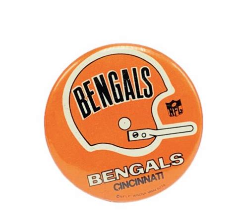 Sports pin button vtg NFL football pinback Cincinnati Bengals Boomer ...