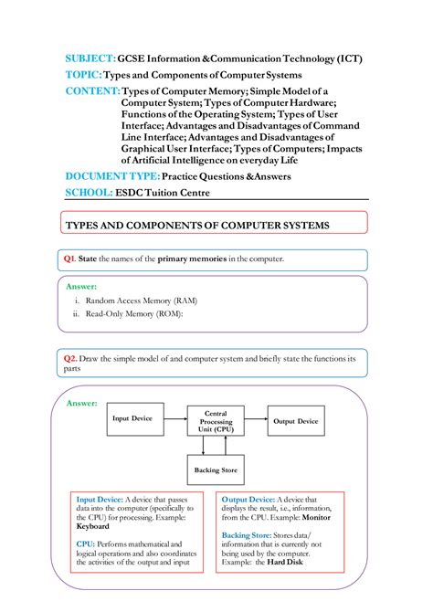 Computer Basic Questions and Answers 的图像结果