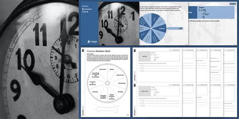 👉 Fractions Walkthrough Revision Clock Worksheet - Twinkl