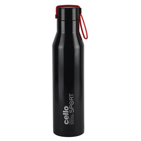Cello Maestro Thermosteel Flask, 550ml, Black | 24 Hours Hot & Cold ...