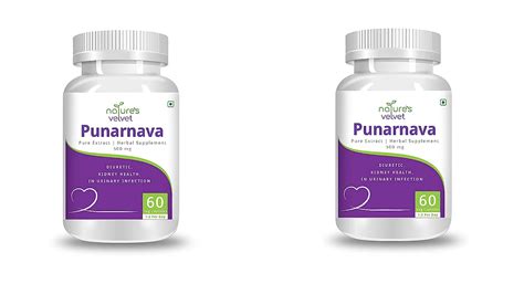 nature’s velvet Punarnava Pure extract 500 mg 60 Capsules - BUY 1 GET 1 ...