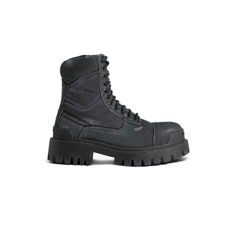Men's Combat Strike Boot in Black | Balenciaga US
