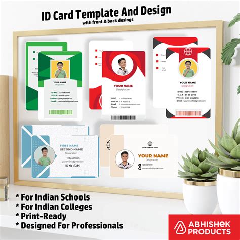 Modern ID Card CDR Templates - 100 Contemporary Designs | AbhishekID ...