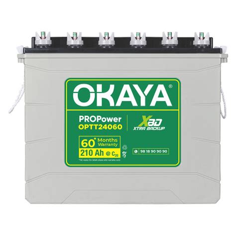 Buy Okaya 210Ah Inverter Tubular Battery – 60 Months Warranty | OKAYA