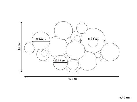 Wall Decor BROMINE Metal 69 cm Gold | Beliani.co.uk