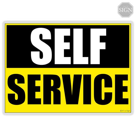 Self Service Sign - Laminated Signage - A4 Size | Lazada PH