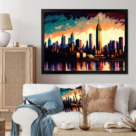 Latitude Run® New York City Skyline at Sunset - Print on Canvas | Wayfair