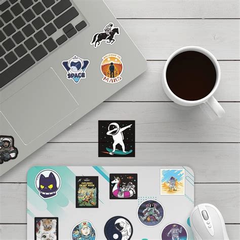 Buy Car Stickers Non-Repeating Astronaut Stickers Aesthetic Cool Dark ...