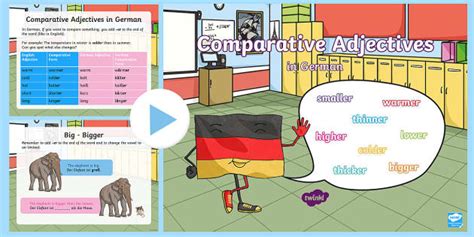 Comparative Adjectives German PowerPoint - Resources