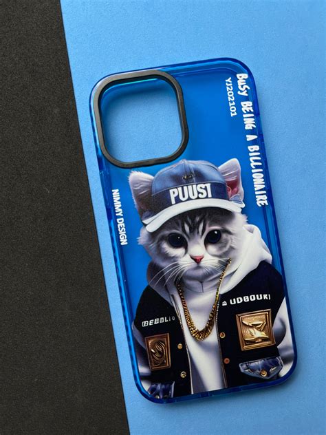 NIMMY Blue Billionaire Cat Bumper Case For iPhone - GenZ – GenZ Lifestyle