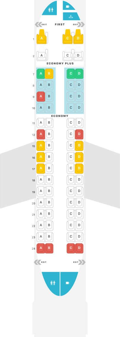 E170 Aircraft Seating Chart 的图像结果