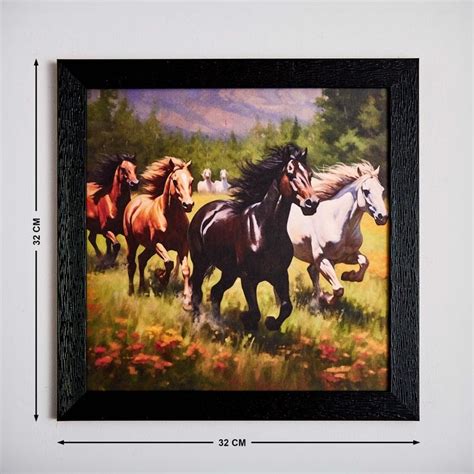 Buy Aura MDF Kingdom The Great Horses Picture Frame - 32x32cm from Home ...