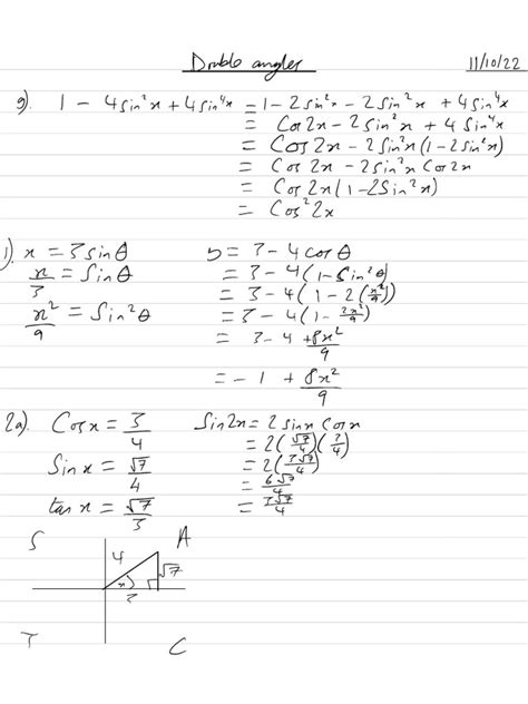 How to Derive Double Angle Formulas a Level 的图像结果