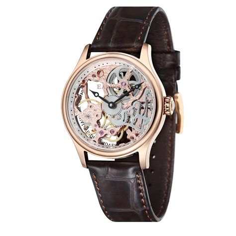 Thomas Earnshaw Bauer Machanical Skeleton Analog Rose Gold Dial Men's ...