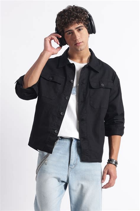Buy Everyday Layering Shacket Black - Blue Mnky