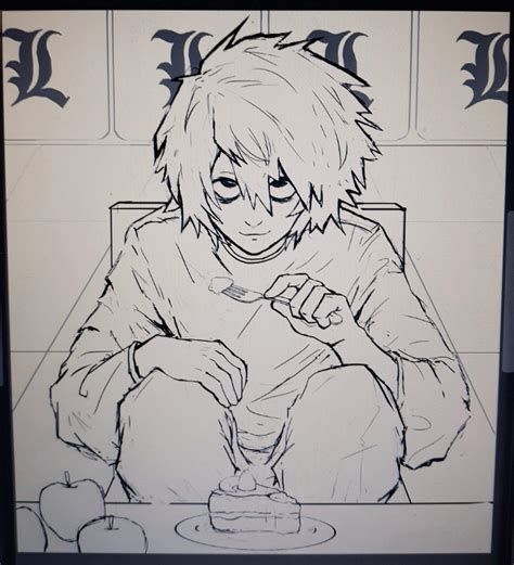 Image result for Death Note Line Art