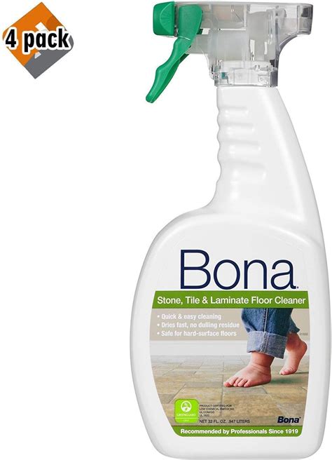 Bona Stone, Tile & Laminate Floor Cleaner Spray, 32 oz. - 4 Pack ...