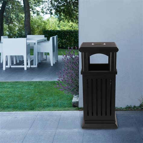 Miumaeov Outdoor/Indoor Trash Can Commercial Trash Cans with Locking ...