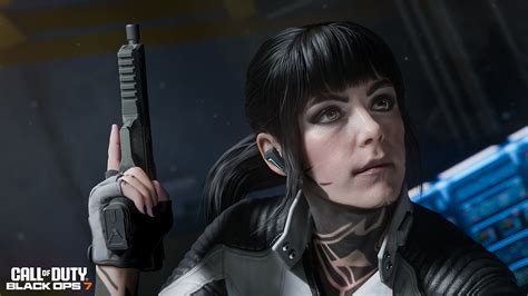 Call of Duty®: Black Ops 7 logo, three men and a woman in tactical gear carrying large weapons walk