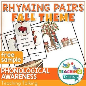 Fall Rhyming Activity by Teaching Talking | Teachers Pay Teachers