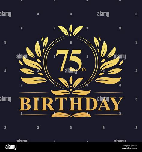 75th birthday celebration Stock Vector Images - Alamy