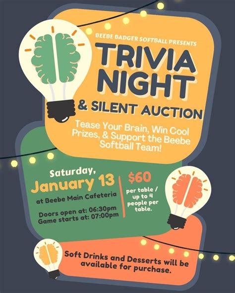 2nd Annual Trivia Night and Silent Auction , Beebe High School, 13 ...