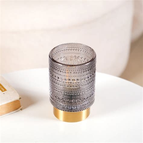 Textured Glass Cordless Table Lamp With Edison LED Bulb Online ...