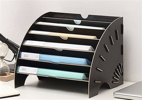 Glaceon Wooden File Storage, Wood Office Desktop Stationery Expanding ...