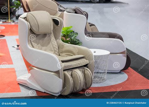 Electric Massage Chairs. Health Care with Massage Armchair. Leather ...