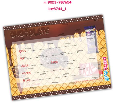 Theme Chocolate Designs - PartyStuff