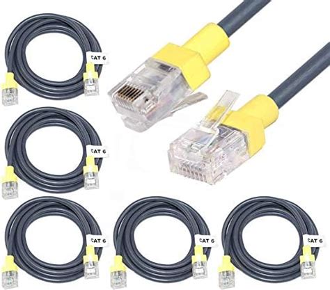 Storite 5 Pack Slim Cat-6 RJ45 Network Ethernet LAN Patch Cable (4 mm ...