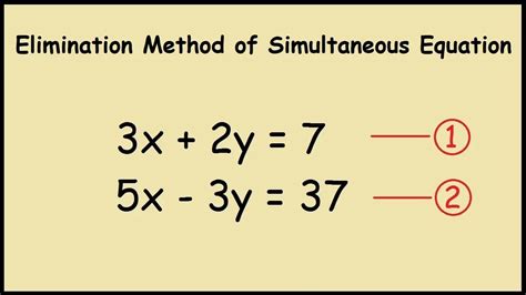 Image result for How to Solve Simultaneous Equations Using Elimination Method