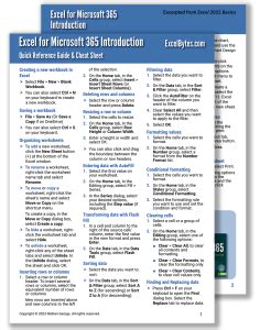 Image result for Microsoft Excel Quick Reference Guide