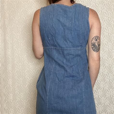 Vintage Loft Denim Dress Size 4 Chest - 16” Waist -... - Depop