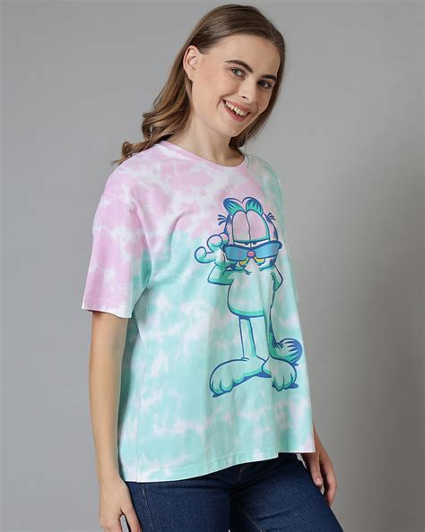 Garfield Tie-Dye Oversized Fit Tshirt For Women – Free Authority