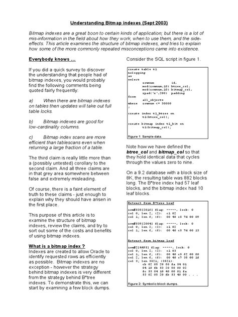 Bitmap Index Design 的图像结果