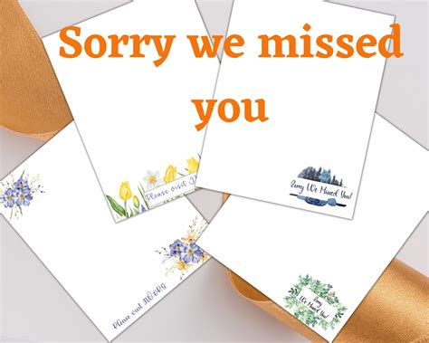 JW Sorry We Missed You Letter Writing Stationery Not at Home - Etsy UK