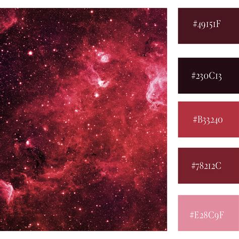 Color palette - Red Galaxy