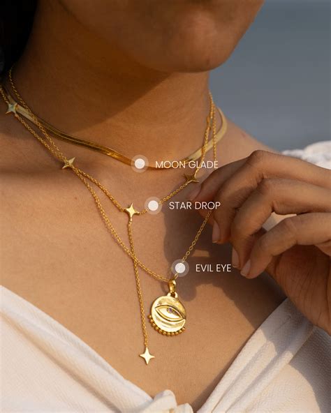 Star Drop + Moon Glade + Evil Eye Necklace – Era Stories