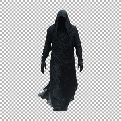 Transparent or png image of horror ghost black | Premium AI-generated PSD