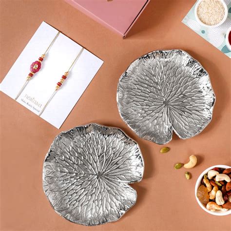 Silver Lotus Raksha Bandhan Hamper Online - Premium Gift Hamper | Nestasia