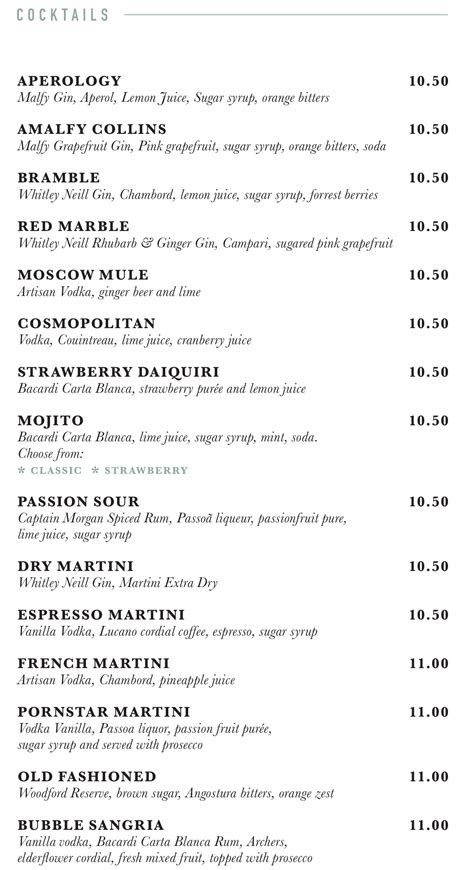 Il Ristorante Italian Restaurant Liverpool | Drinks Menu