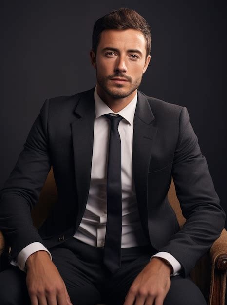 Suit Man Sitting 的图像结果