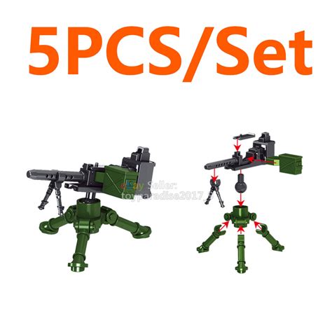 Buy MOC WWII Military Base Weapon Barrier Roadblock Box Scene Building ...