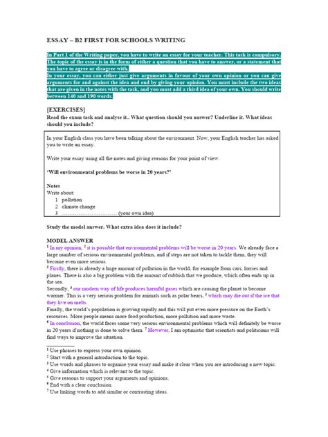 Image result for ESOL B2 Writing Sample for Part 1